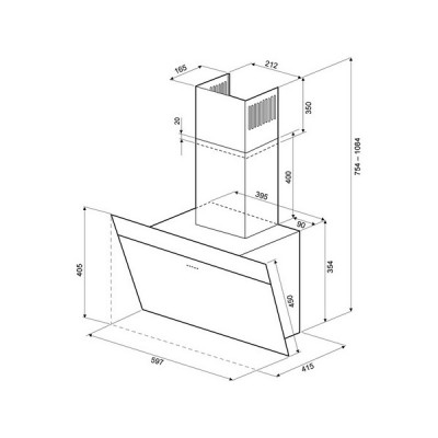 Вытяжка KRONA KRISTEN 600 black/inox S Вытяжка KRONA KRISTEN 600 black/inox S