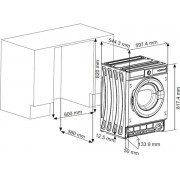 Встраиваемая стиральная машина KRONA KALISA 1400 8K WHITE KRWM108