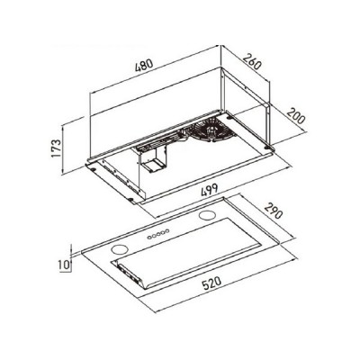 Вытяжка MEFERI INBOX52WH LIGHT Вытяжка MEFERI INBOX52WH LIGHT