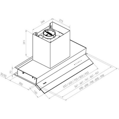 Вытяжка Pando TIL-2/70 INOX V.830 ECS Вытяжка Pando TIL-2/70 INOX V.830 ECS