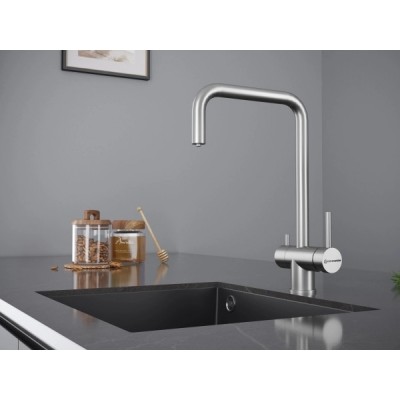 Смеситель Kuchenstern STROM-F нержавеющая сталь Смеситель Kuchenstern STROM-F нержавеющая сталь