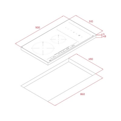 Варочная панель Teka IZS 96700 MST BLACK (112500033) индукционная Варочная панель Teka IZS 96700 MST BLACK (112500033) индукционная