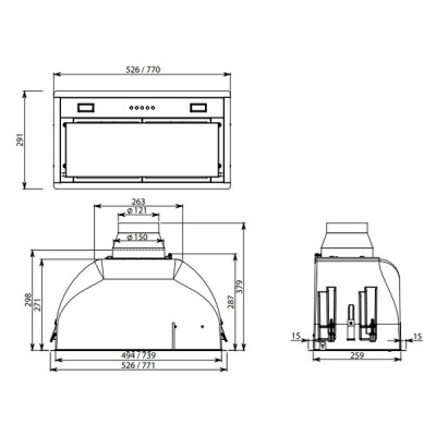 Вытяжка Falmec BUILT-IN 70 Вытяжка Falmec BUILT-IN 70