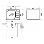 Мойка Ukinox Гранд GRM600.480 -GT6K -O
