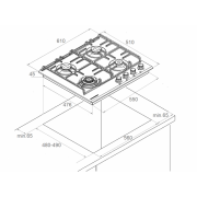 Варочная панель Kuppersberg FS 603 C Bronze газовая