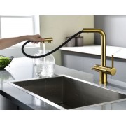 Смеситель Paulmark Serpentine Se213222-BG, брашированное золото