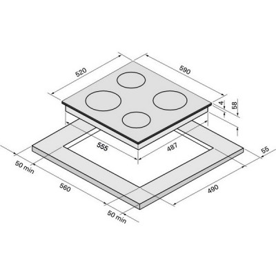 Варочная панель KRONA VENTO 60 IV B индукционная Варочная панель KRONA VENTO 60 IV B индукционная