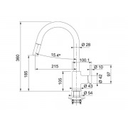 Смеситель Franke Lina с выдвижным шлангом, бежевый (115.0626.083)
