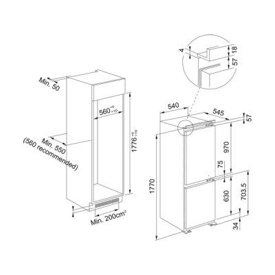 Холодильник Franke FCB 320 V NE E (118.0606.722) встраиваемый Холодильник Franke FCB 320 V NE E (118.0606.722) встраиваемый