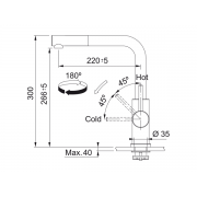 Смеситель Franke Smart Glenda с выдвижным шлангом, нерж. сталь (115.0706.986)