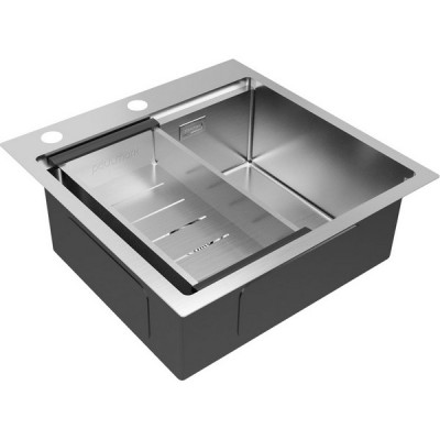 Мойка Paulmark Kroner-pro+коландер Advance, брашированная нерж. сталь Мойка Paulmark Kroner-pro+коландер Advance, брашированная нерж. сталь