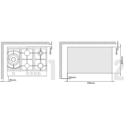 Варочная панель Kanzler KG 547 S газовая Варочная панель Kanzler KG 547 S газовая