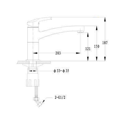 Смеситель Ewigstein 2523500 антрацит Смеситель Ewigstein 2523500 антрацит