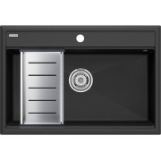 Мойка Paulmark Stepia 80+коландер Advance, антрацит/брашированная нерж. сталь