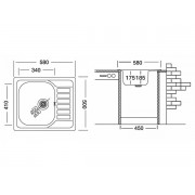 Мойка Ukinox Гранд GRL580.500 -GT8K 2L
