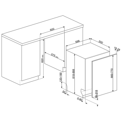 Посудомоечная машина SMEG STL7332CL Посудомоечная машина SMEG STL7332CL