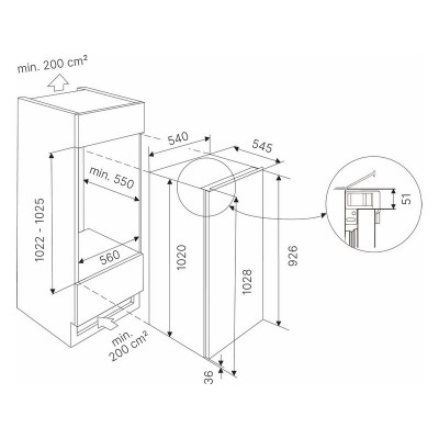 Холодильник Kuppersbusch FK 3305.0i встраиваемый Холодильник Kuppersbusch FK 3305.0i встраиваемый