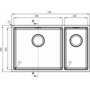 Мойка Florentina Оптима-HM 460/220.400.20.10