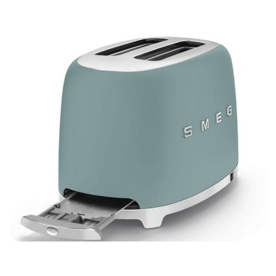 Тостер на 2 ломтика SMEG TSF01EGMEU изумрудно-зеленый матовый Тостер на 2 ломтика SMEG TSF01EGMEU изумрудно-зеленый матовый