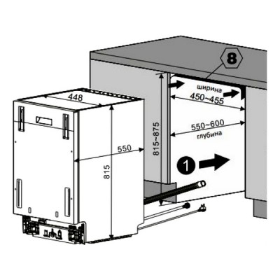 Посудомоечная машина MEFERI MDW4593 LUXE Посудомоечная машина MEFERI MDW4593 LUXE