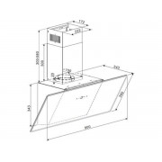 Вытяжка MAUNFELD EAGLE 850 90 Glass White