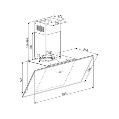 Вытяжка MAUNFELD EAGLE 850 90 Glass White Вытяжка MAUNFELD EAGLE 850 90 Glass White