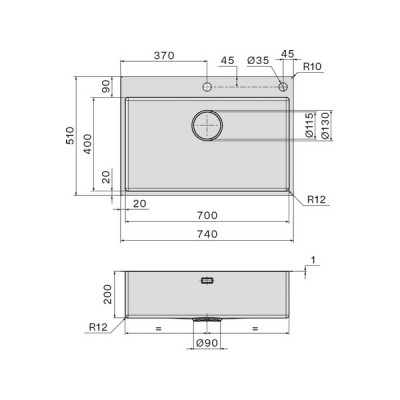 Мойка Falmec Garda 70 Мойка Falmec Garda 70