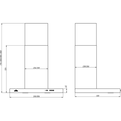 Вытяжка Elikor Квадра 60П-650-К3Д антрацит Вытяжка Elikor Квадра 60П-650-К3Д антрацит