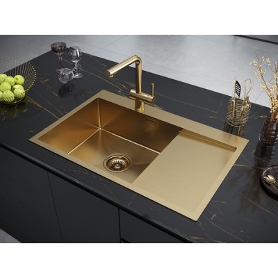 Мойка Paulmark Elde PM807851-BGL, брашированное золото Мойка Paulmark Elde PM807851-BGL, брашированное золото