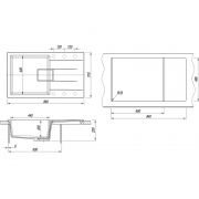 Мойка Florentina Ривьера 860 песочный