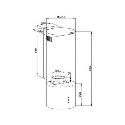 Вытяжка Kuppersberg WL-TUBA 35 B Вытяжка Kuppersberg WL-TUBA 35 B