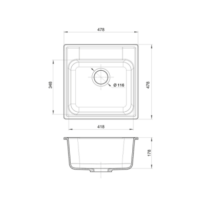 Мойка GRANFEST GF-Z48 белый Мойка GRANFEST GF-Z48 белый