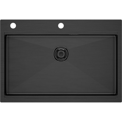 Мойка Paulmark Vast-pro PM707551-GM, вороненая сталь Мойка Paulmark Vast-pro PM707551-GM, вороненая сталь