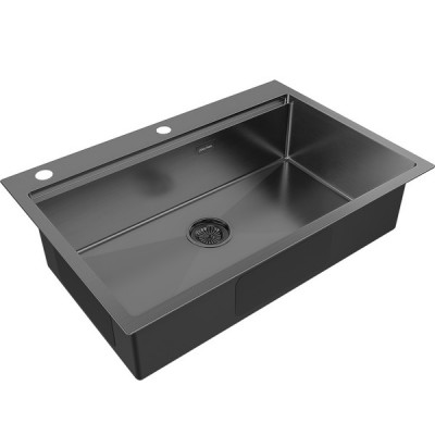 Мойка Paulmark Vast-pro PM707551-GM, вороненая сталь Мойка Paulmark Vast-pro PM707551-GM, вороненая сталь