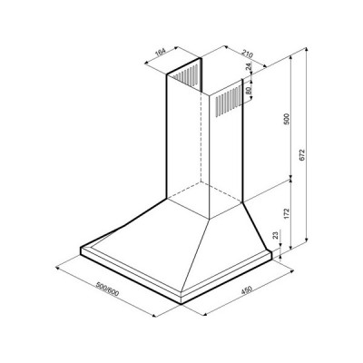 Вытяжка KRONA BELLA 600 inox PB Вытяжка KRONA BELLA 600 inox PB