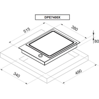 Варочная панель De Dietrich DPE7400X теппан-яки Варочная панель De Dietrich DPE7400X теппан-яки
