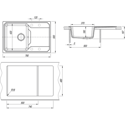 Мойка Dr.Gans КАРДИНАЛ 760 латте Мойка Dr.Gans КАРДИНАЛ 760 латте