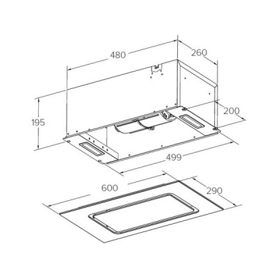 Вытяжка MEFERI INBOX60WH GLASS COMFORT Вытяжка MEFERI INBOX60WH GLASS COMFORT