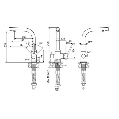 Смеситель Paulmark Essen Es213011-BR, бронза Смеситель Paulmark Essen Es213011-BR, бронза
