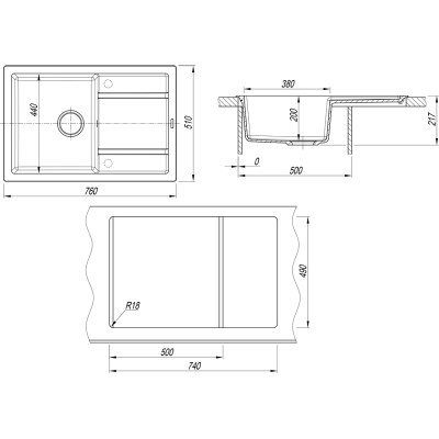 Мойка Florentina Липси 760 грей Мойка Florentina Липси 760 грей