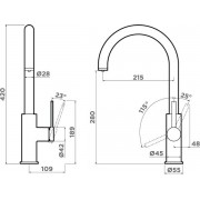 Смеситель Omoikiri Okawa 2 Plus-LG нерж. сталь/светлое золото (4994552)