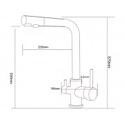 Смеситель Arona ARM 303 SATIN нержавеющая сталь