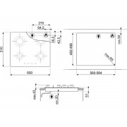 Варочная панель SMEG PVL664CN газовая