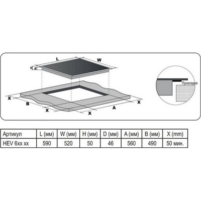 Варочная панель Evelux HEV 640 W электрическая Варочная панель Evelux HEV 640 W электрическая