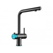 Смеситель Omoikiri Hotaru-GM-B латунь/вороненая сталь/голубой (4994029)