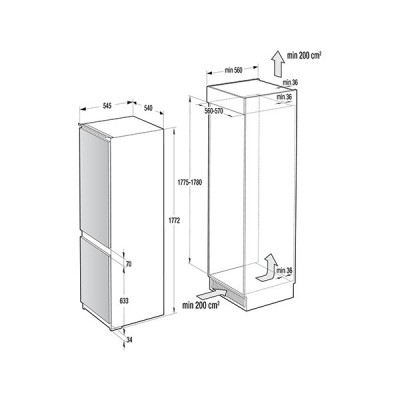 Холодильник Gorenje NRKI418FA0 встраиваемый Холодильник Gorenje NRKI418FA0 встраиваемый