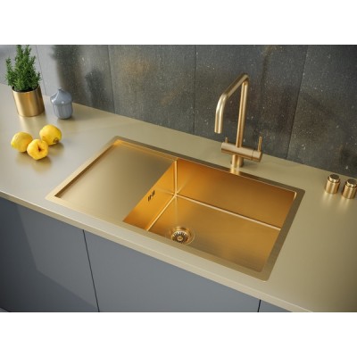 Мойка Paulmark Vast PM217551-BG, брашированное золото Мойка Paulmark Vast PM217551-BG, брашированное золото