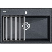 Мойка Paulmark Stepia 80+ролл-мат Step, графит/брашированная нерж. сталь