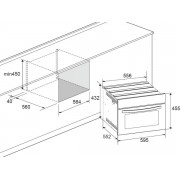 Духовой шкаф MEFERI MEO607BK MICROWAVE компактный с СВЧ
