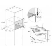 Духовой шкаф MEFERI MEO607BK MICROWAVE компактный с СВЧ